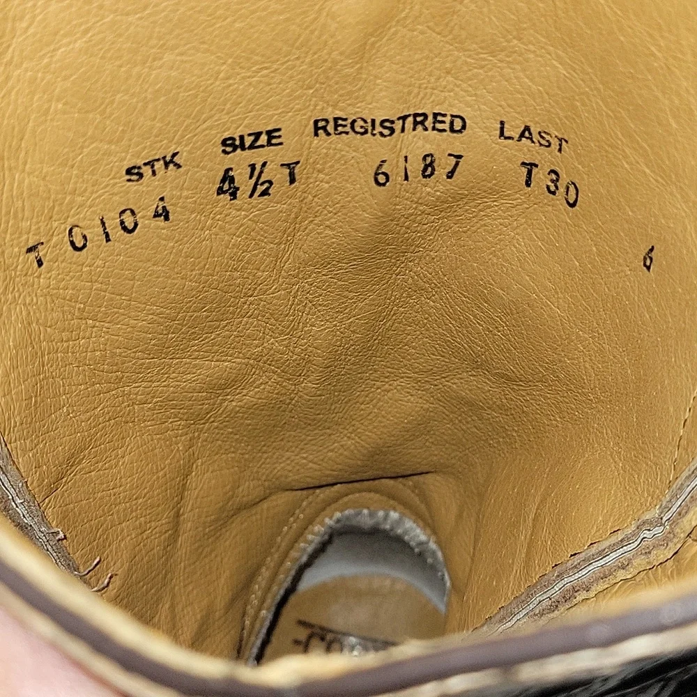 Girls Corral Tan Cut-Out Western Boots Sz 4.5